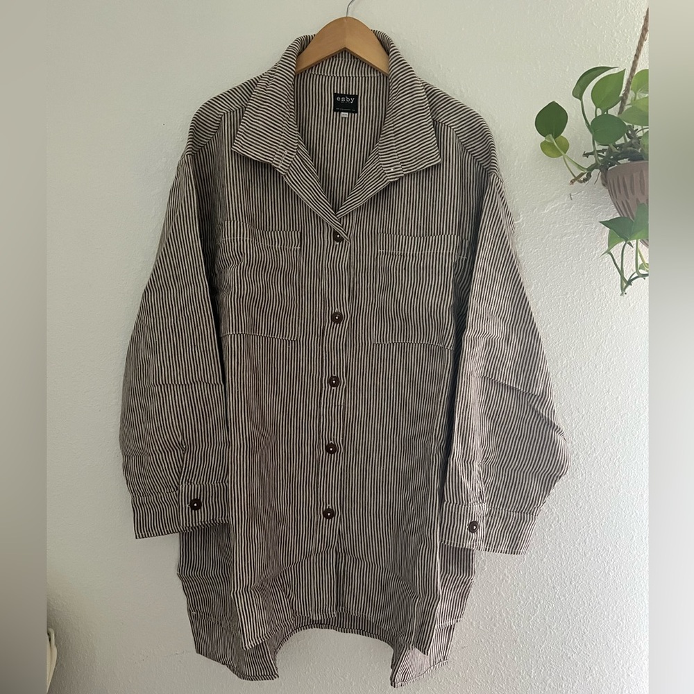 Esby Brown Striped Jacket